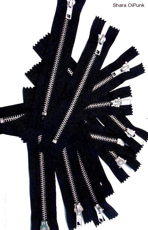 Punk KOVOVÝ zip 10 cm