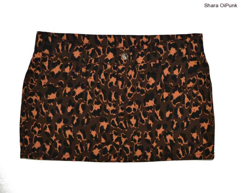 Punk sukně hnědý leopard SKLADEM - M
