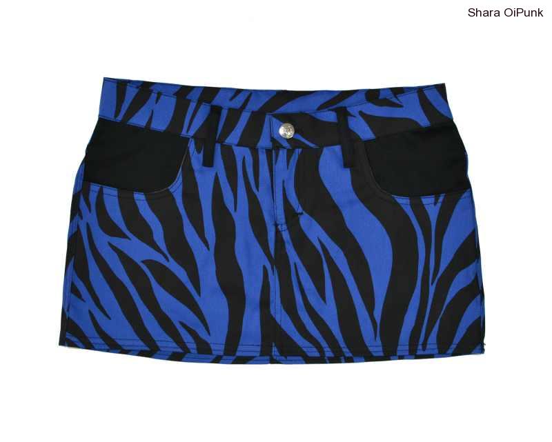 Punk sukně -ZMĚNA BARVY-BÍLÝ LEOPARD-SKLAD-L