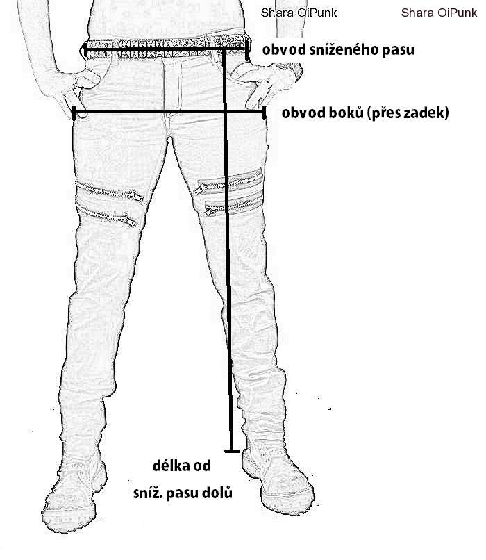 Punk kalhoty maskáč/černá RIPSTOP -  POZOR ZMĚNA BEZ ZIPŮ - SKLADEM XS