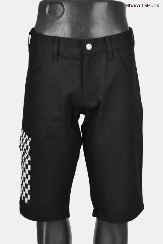 Punk kraťasy - s jednou boční kapsou zadní kapsy SKA -SKLADEM -XL
