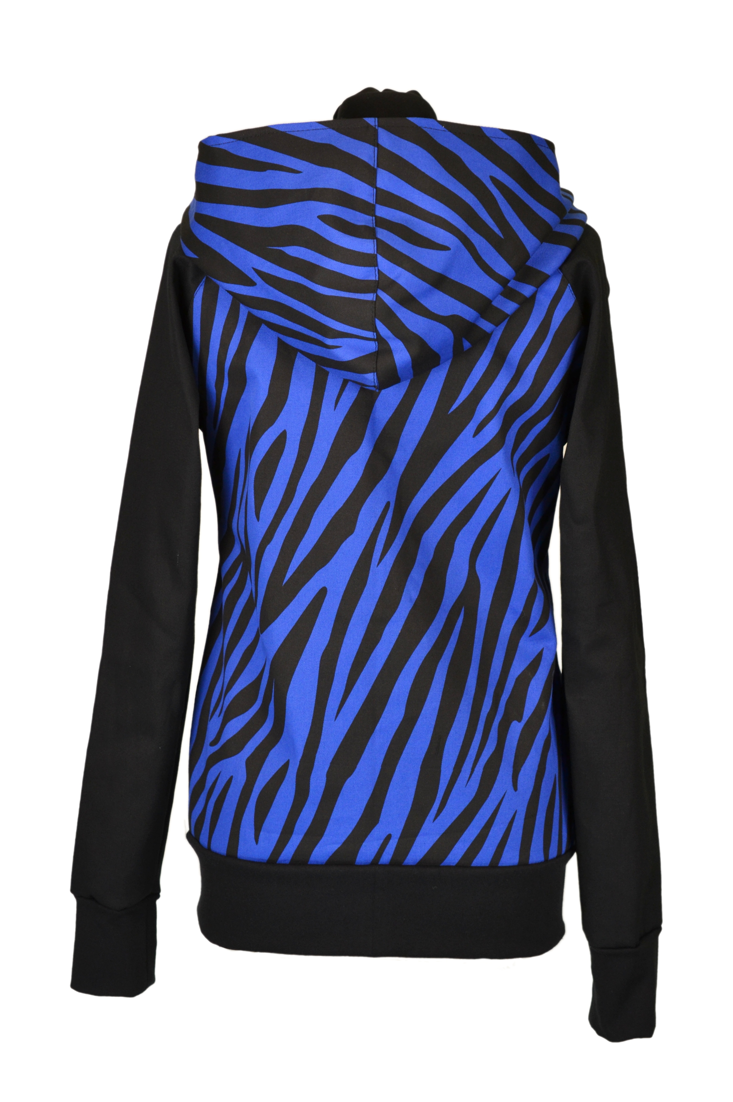 Punk celoroční bunda - modrá zebra/černá-SKLADEM-XS