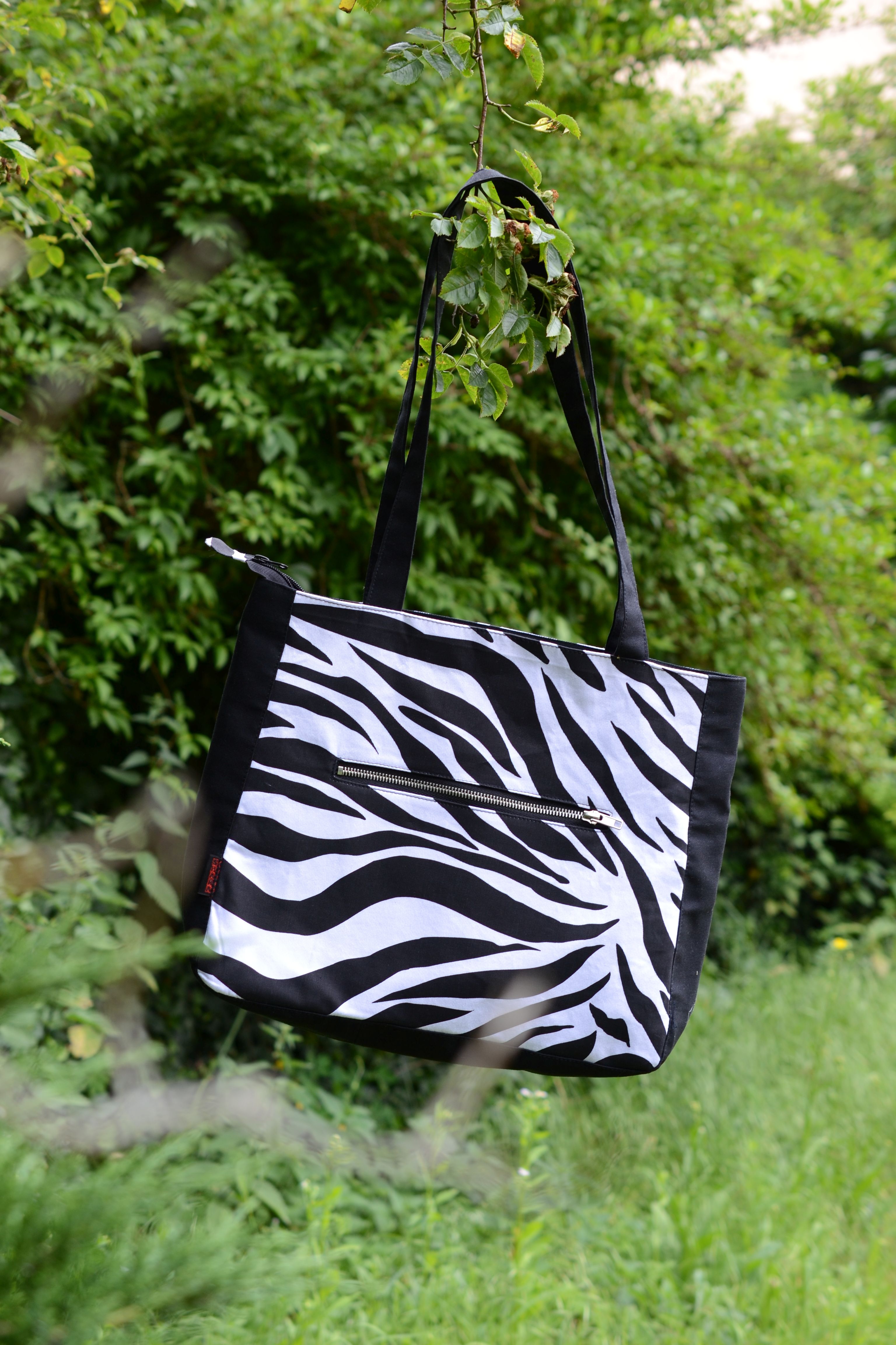 Punk taška černá / ZMĚNA růžová zebra SKLADEM
