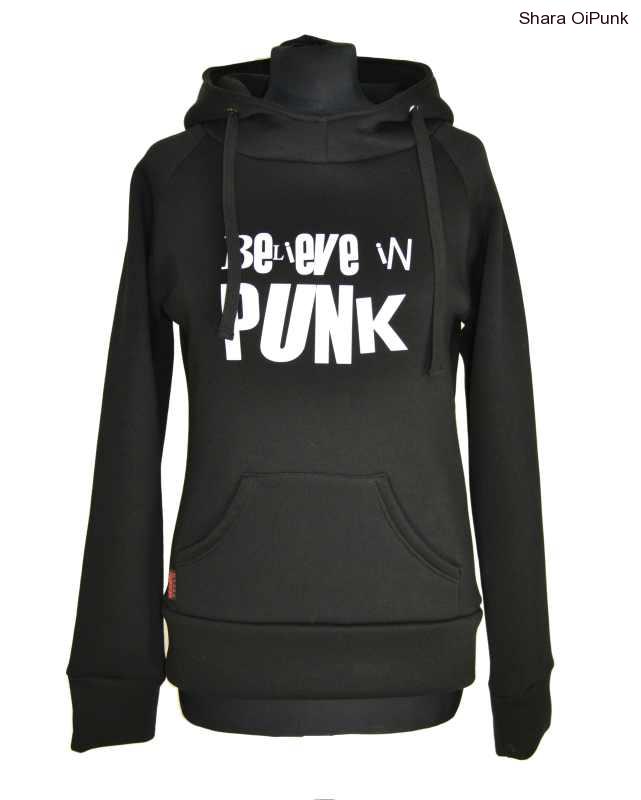 Punk mikina - černá BELIEVE IN PUNK