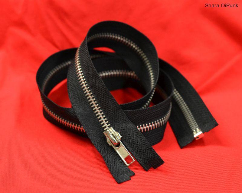Punk KOVOVÝ zip 70 cm