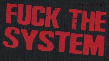 Punk nášivka FUCK THE SYSTEM