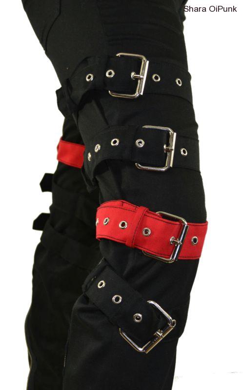 Punk pásek kolem nohy široký 4 cm, 1 kus barva černá