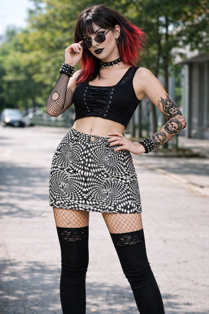 PUNK sukně - spirála
