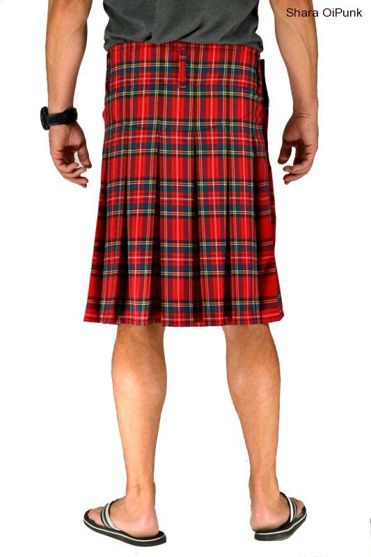 Punk kilt - červené káro