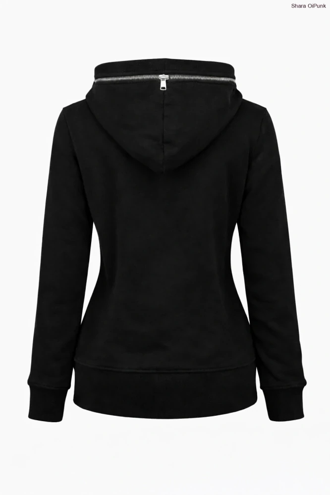 Punk mikina na zip s doplňky 