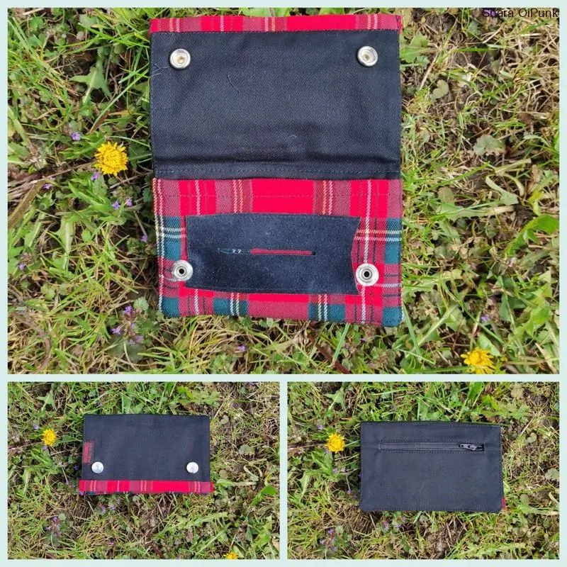 Punk obal na tabák červené káro 