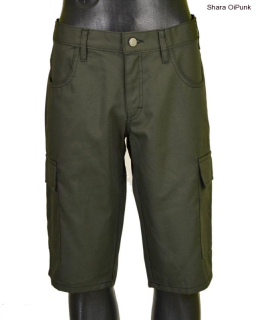 Punk kraťasy - bočníma kapsama - khaki-SKLADEM 3ks -XL