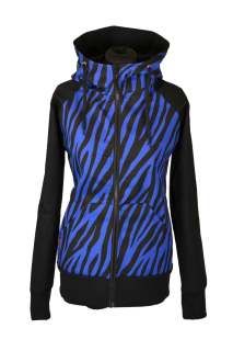 Punk celoroční bunda - modrá zebra/černá-SKLADEM-XS