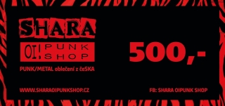 Poukaz na oblečení v hodnotě 500,- 