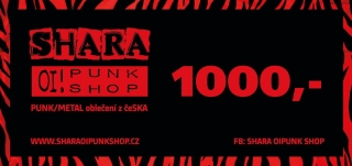 Poukaz na oblečení v hodnotě 1 000,-   