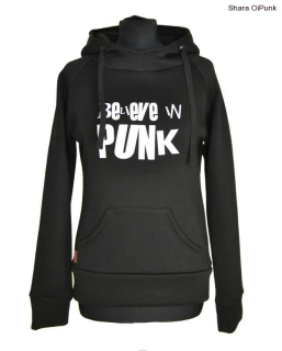 Punk mikina - černá BELIEVE IN PUNK