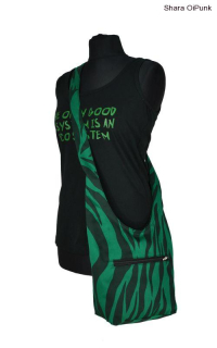 Punk taškovak zelená velká zebra 