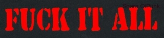 Nášivka FUCK IT ALL -červená