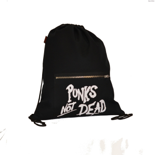Punk vak se zipovou kapsou s nášivkou - černý