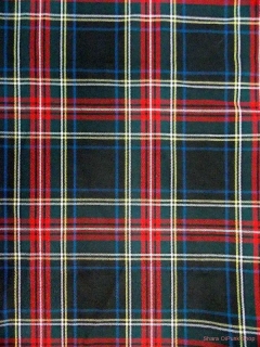 Punk káro černá s elastanem